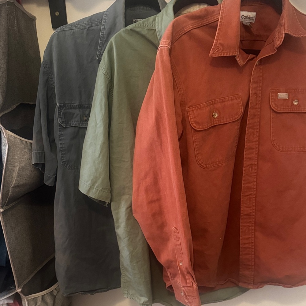 Carhartt Men's Lightweight Shirt Jackets - Red, Green, Gray